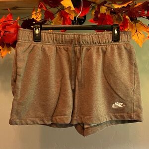 Nike Women's Heathered Beige Athletic Shorts
